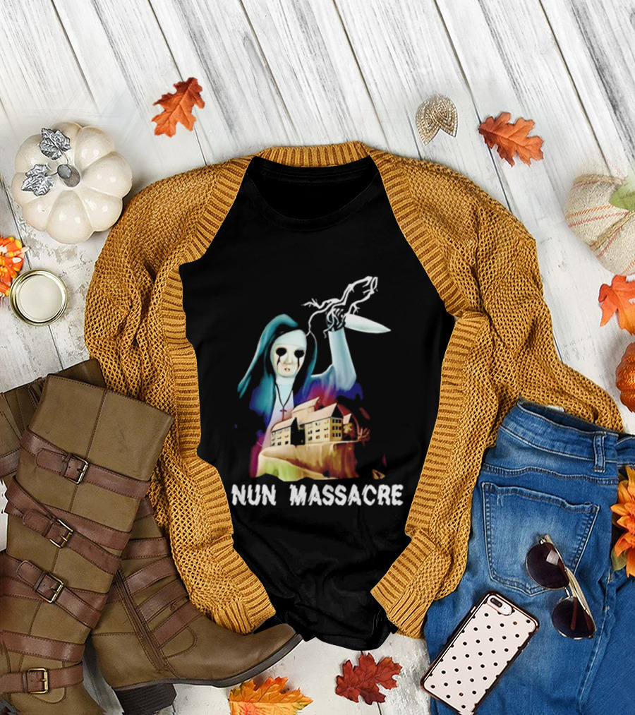 Nun Massacre Horror Game Puppet Combo Slasher T-Shirt
