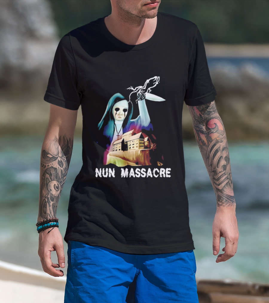 Nun Massacre Horror Game Puppet Combo Slasher T-Shirt