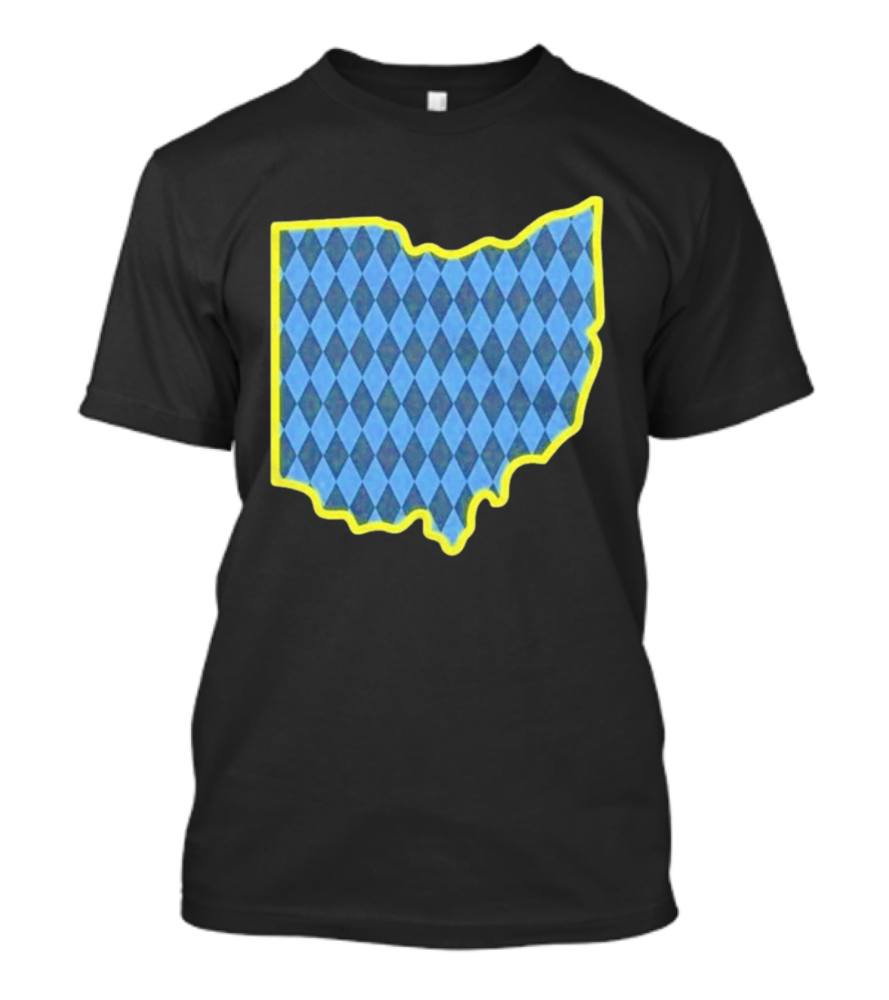 Oktoberfest Ohio Bavarian Diamond Pattern Map T-Shirt