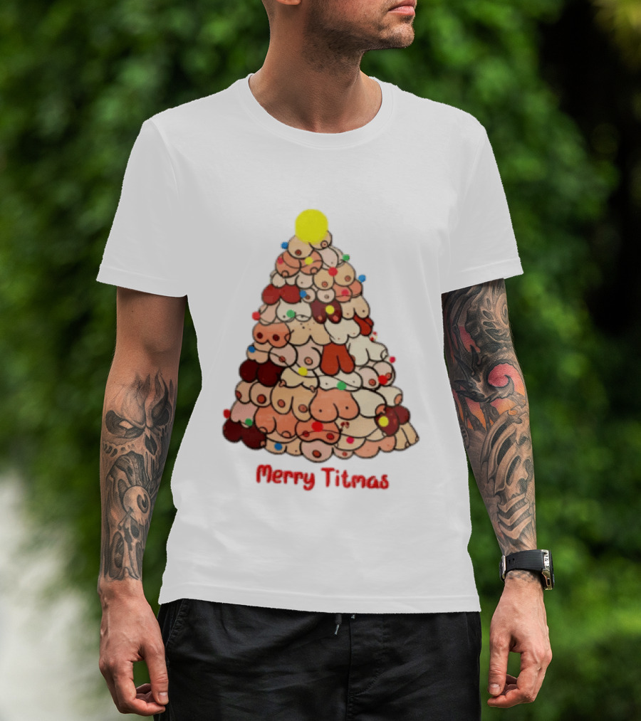 Merry Titmas Christmas Tree Fun Festive T-Shirt