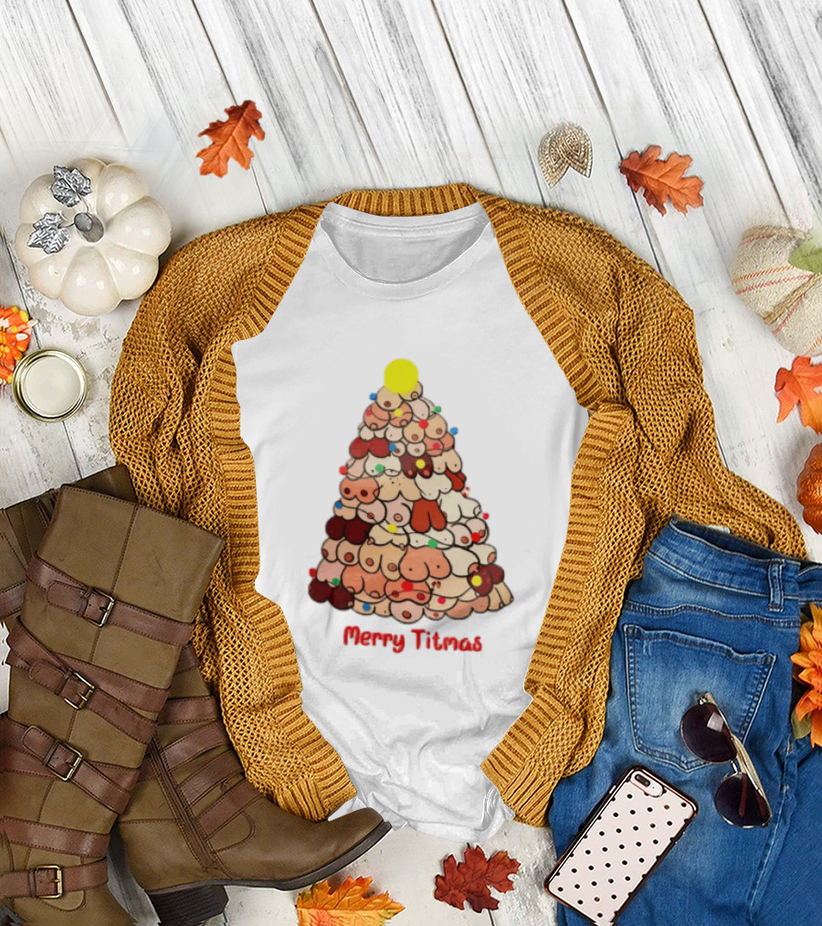 Merry Titmas Christmas Tree Fun Festive T-Shirt