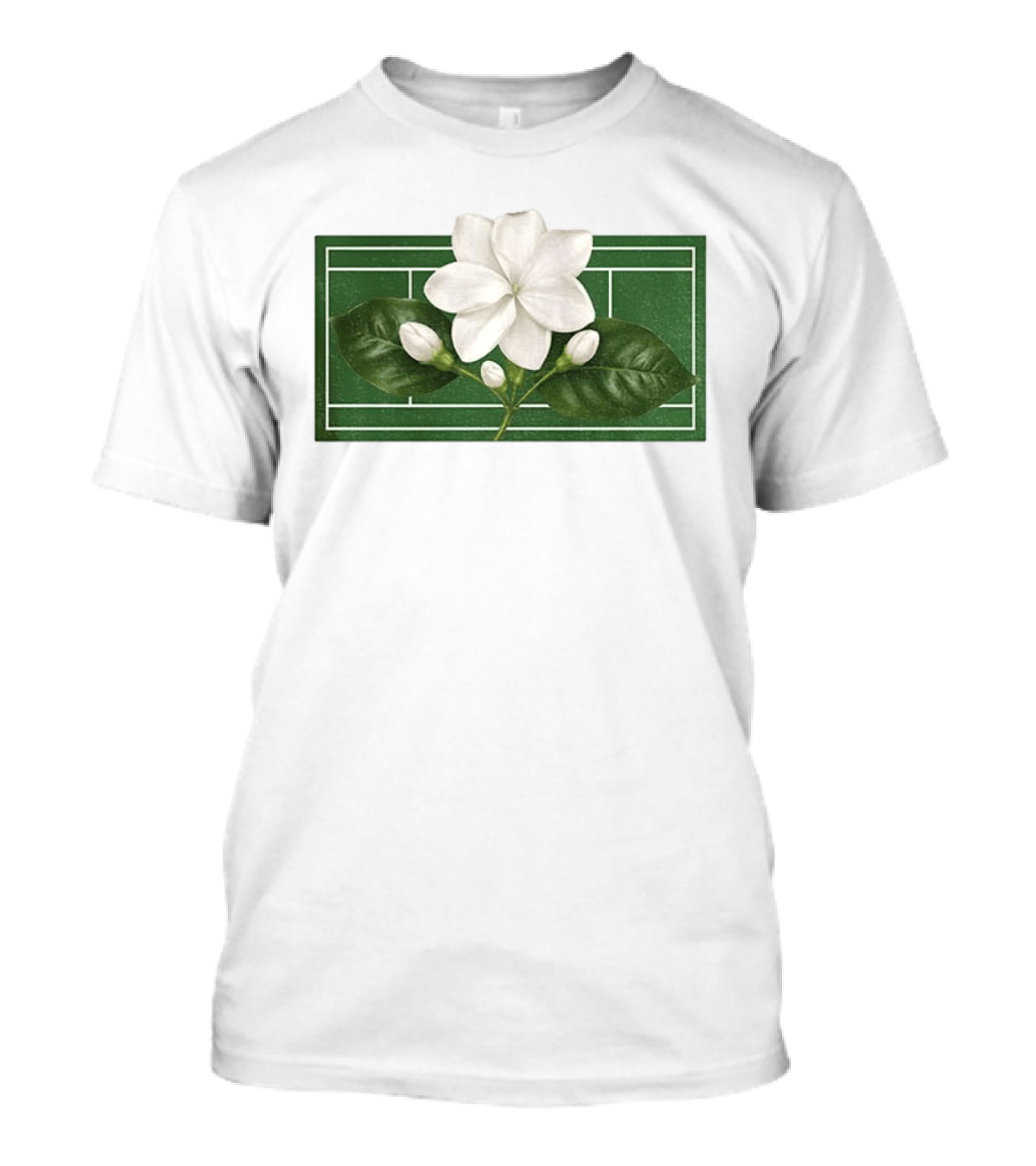 Colors Alex Eala Sampaguita Bloom Tennis 2026 White Flower Green Court T-Shirt