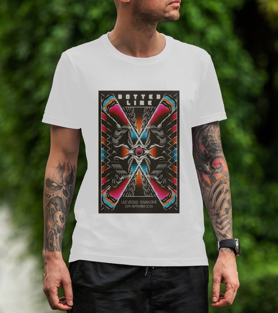 Dotted Line Las Vegas Swan Dive September 25 2026 Concert T-Shirt