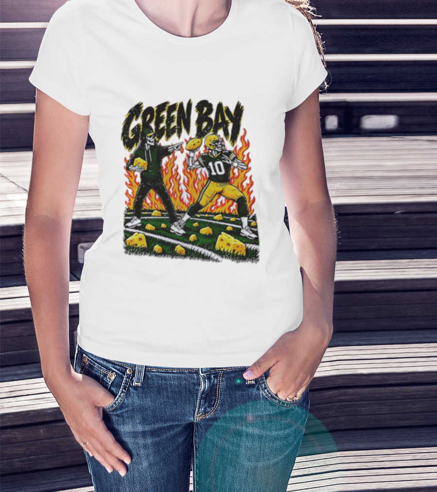 Green Bay Packers Football Skeleton Player Cheeseheads 2026 T-Shirt