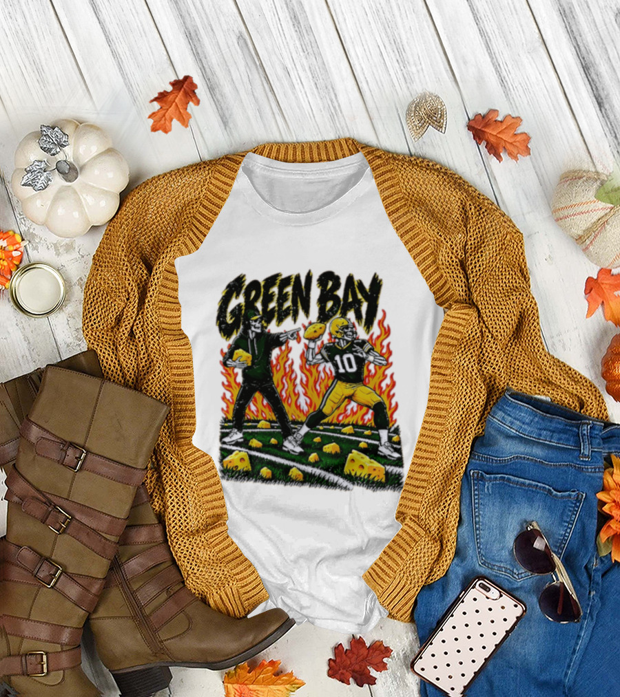 Green Bay Packers Football Skeleton Player Cheeseheads 2026 T-Shirt