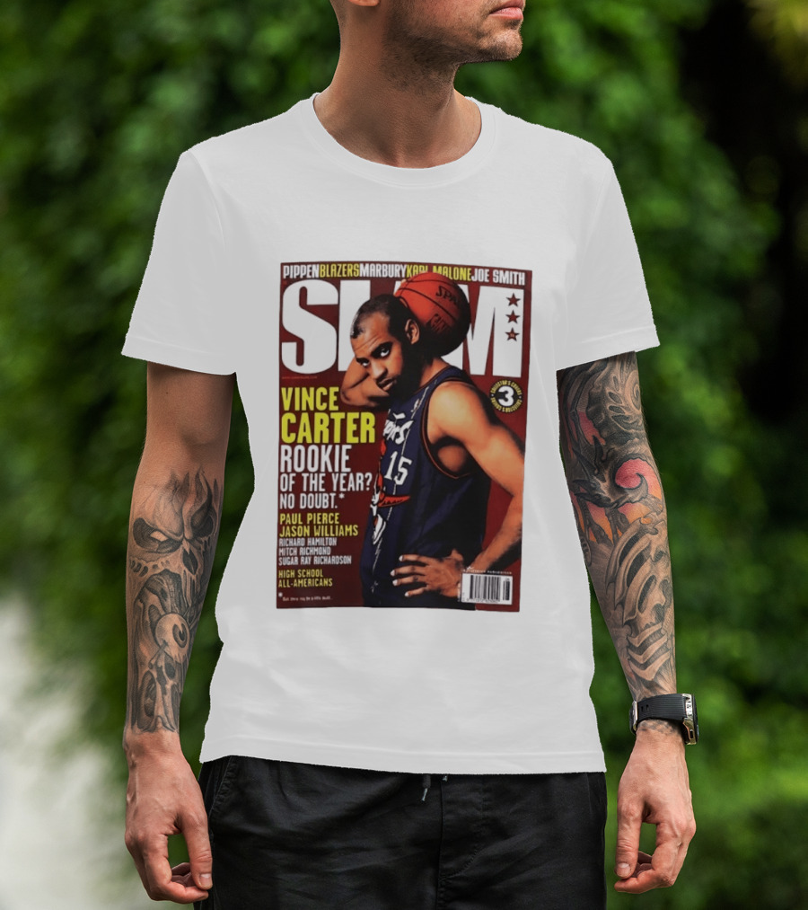 Vince Carter Slam Magazine Rookie Of The Year No Doubt Basketball Paul Pierce Jason Williams T-Shirt