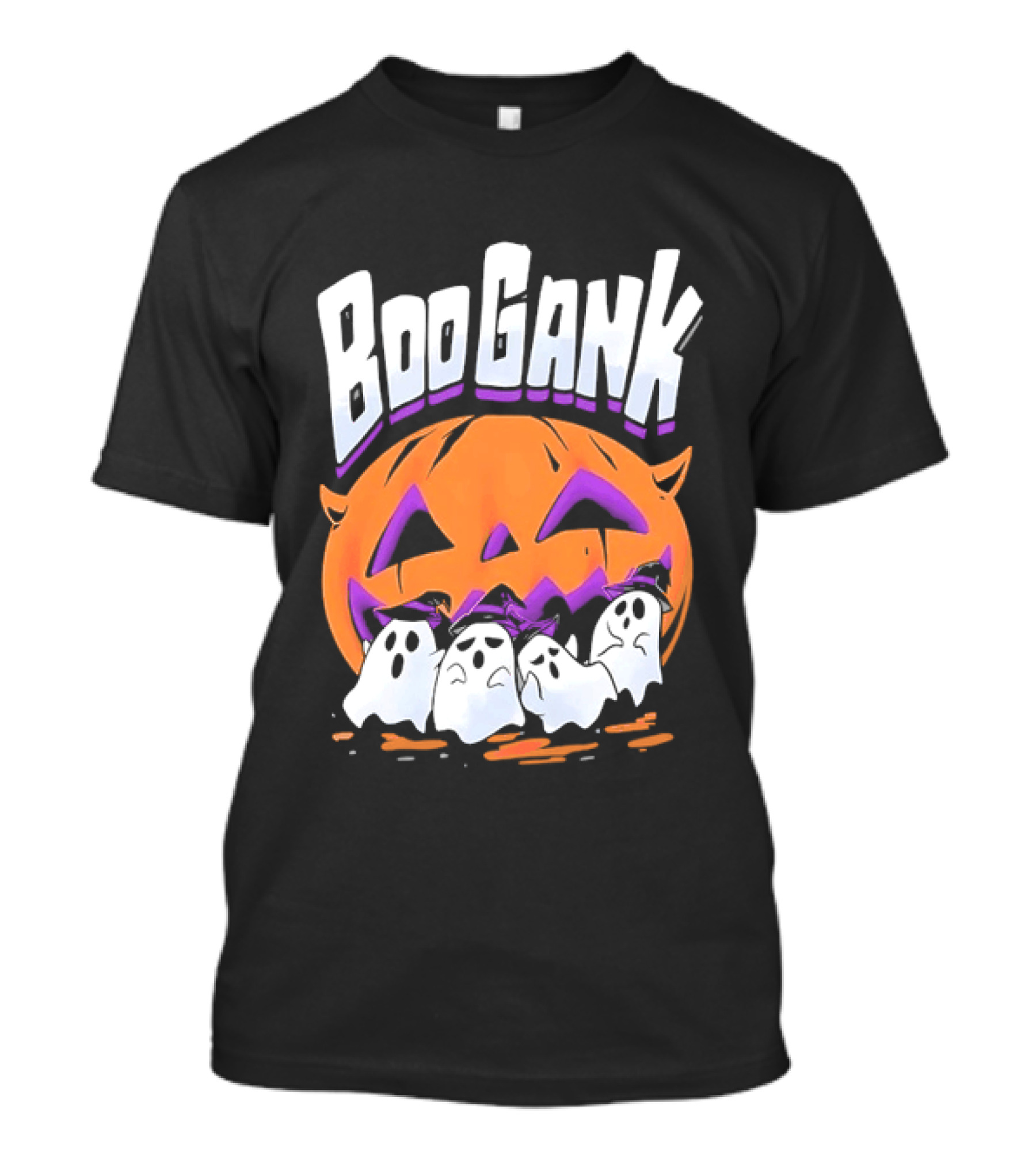Boo Gank Halloween Pumpkin Ghosts Spooky T-Shirt