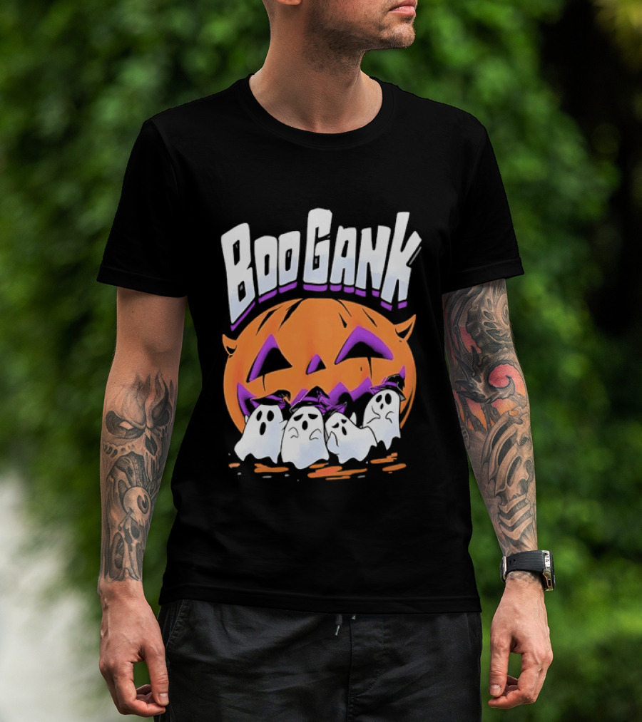Boo Gank Halloween Pumpkin Ghosts Spooky T-Shirt