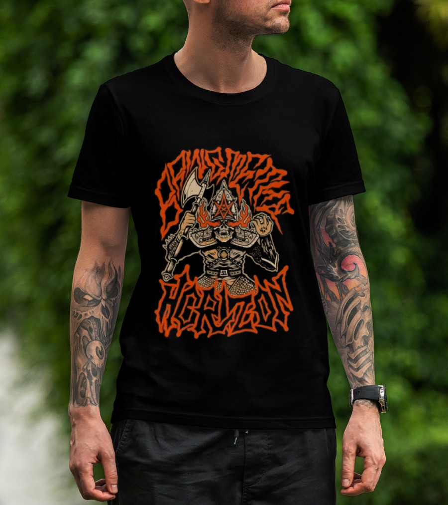 Bring Me The Horizon Warrior Skull BMTH Star Flame T-Shirt