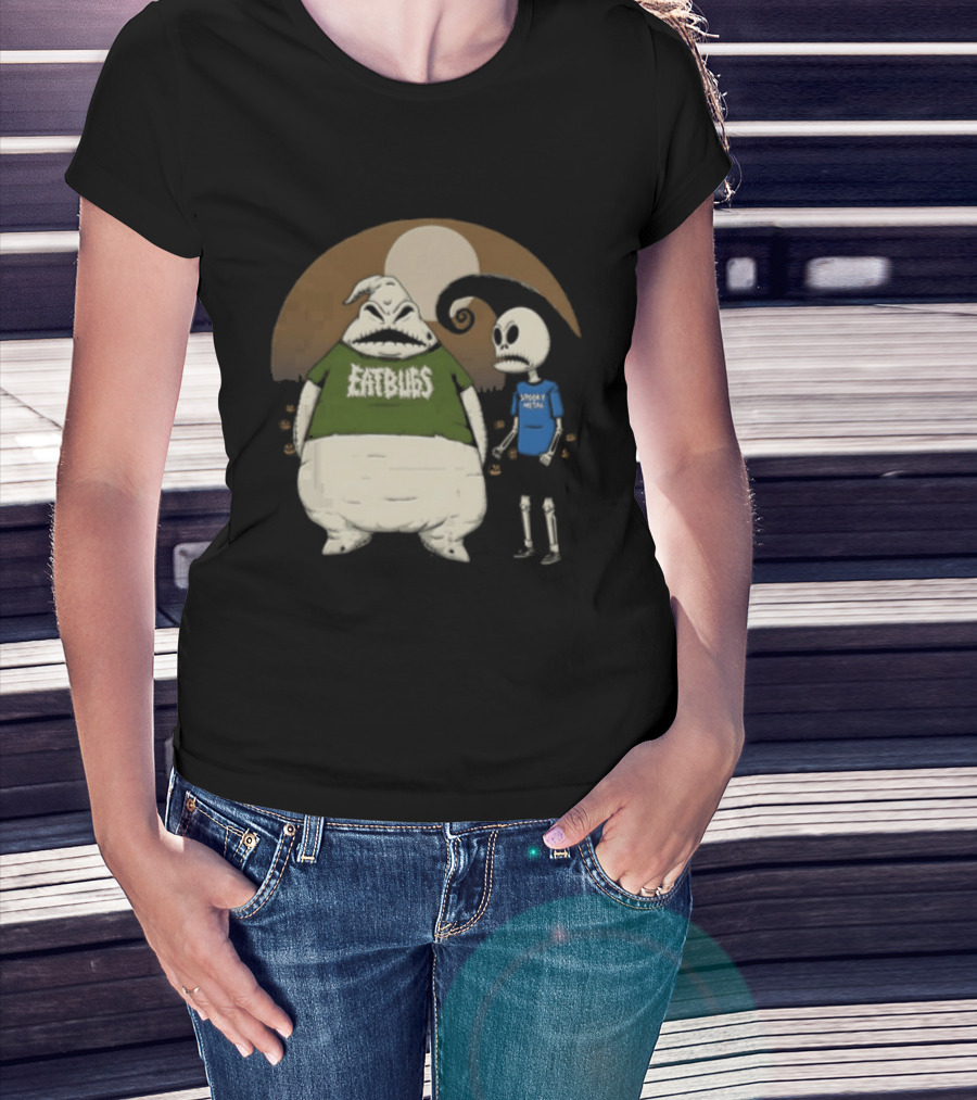 Oogie Boogie Jack Skellington Eat Bugs Spooky Vibes The Nightmare Before Christmas Halloween T-Shirt