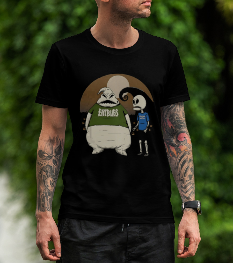Oogie Boogie Jack Skellington Eat Bugs Spooky Vibes The Nightmare Before Christmas Halloween T-Shirt