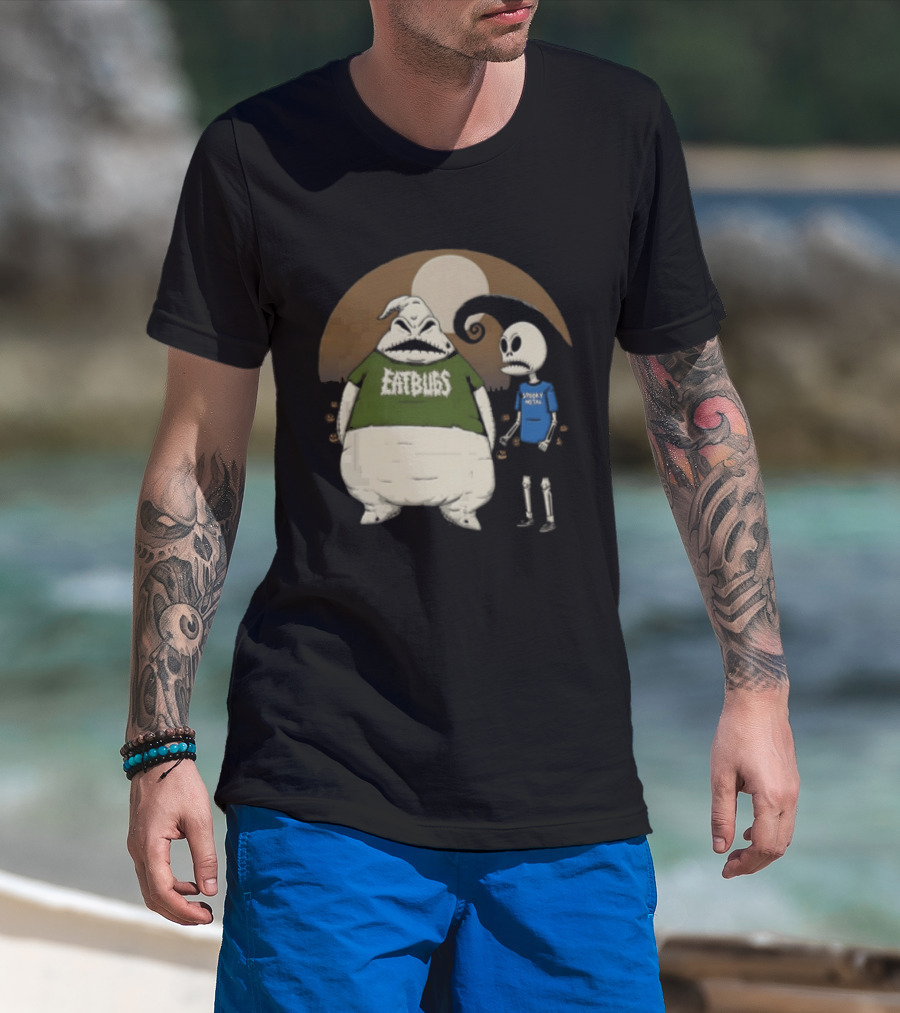 Oogie Boogie Jack Skellington Eat Bugs Spooky Vibes The Nightmare Before Christmas Halloween T-Shirt
