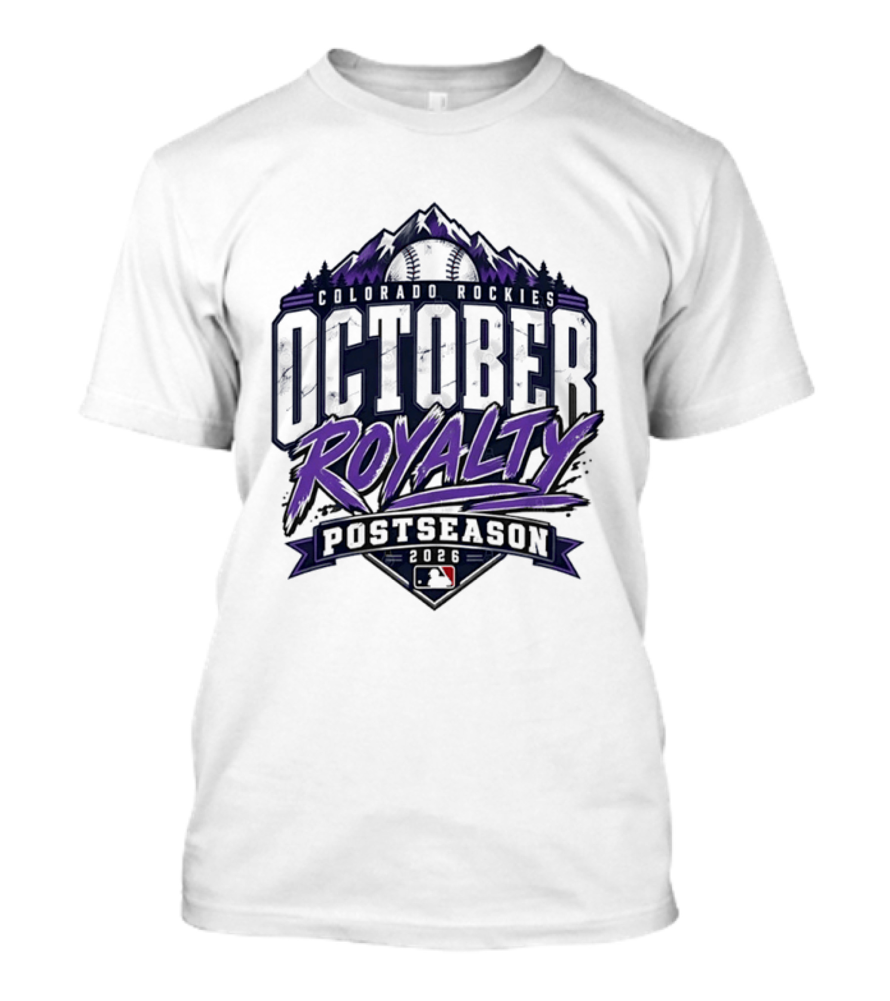 Colorado Rockies October Royalty Postseason Baseball 2026 T-Shirt