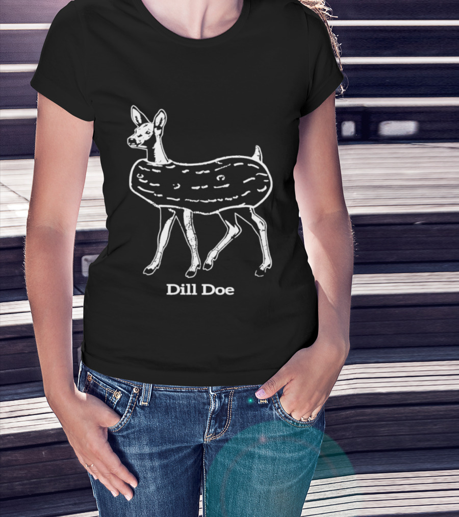 Dill Doe Deer Pickle Pun Animal Humor T-Shirt