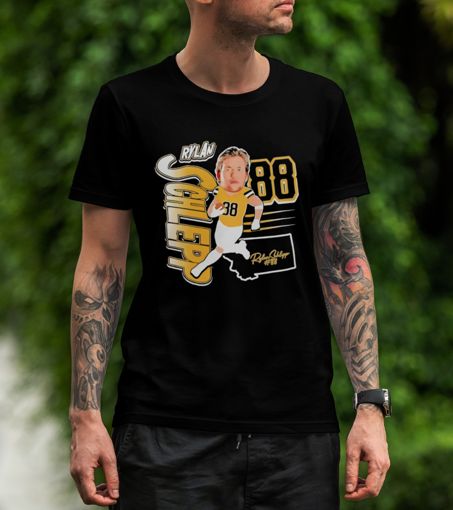 Rylan Schlepp 88 Montana Football Player Caricature T-Shirt