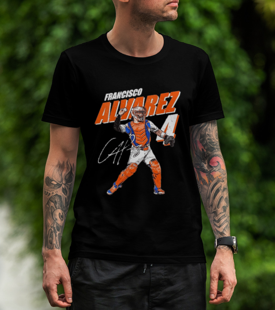 Francisco Alvarez New York Mets Number 4 Catcher T-Shirt