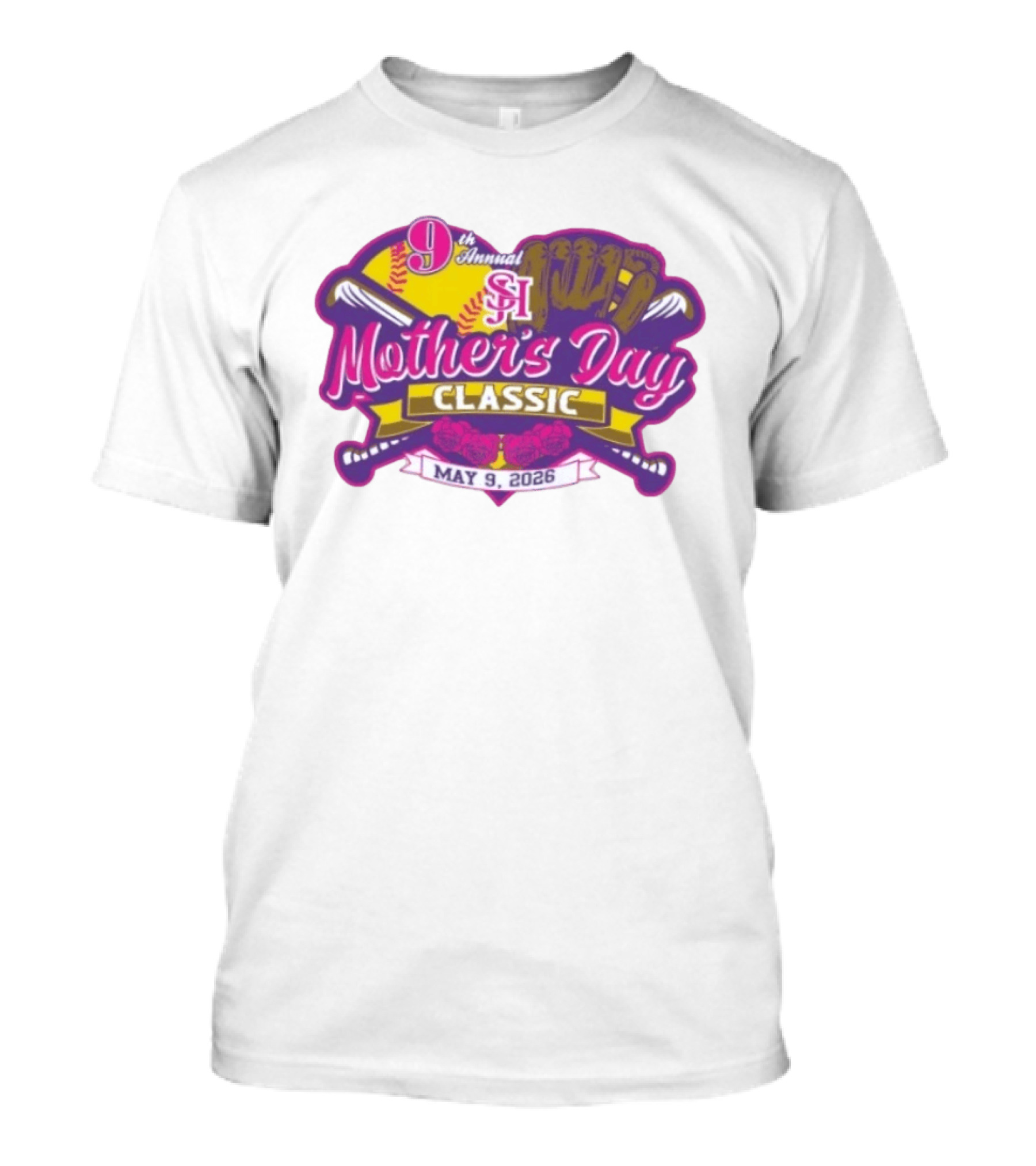 9th Annual SJ Heat Softball Mother's Day Classic May 9 2026 T-Shirt