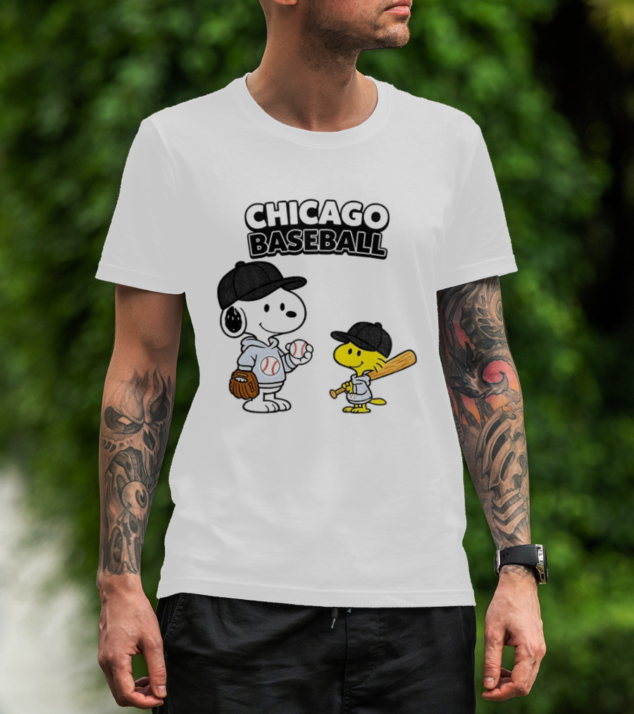 Chicago Baseball Snoopy Woodstock White Sox Peanuts MLB T-Shirt