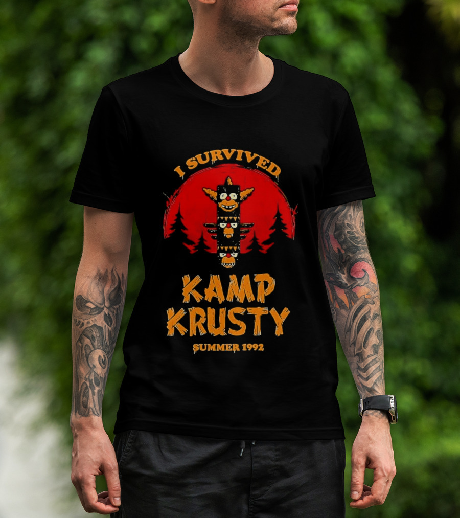 I Survived Kamp Krusty Summer 1992 Nostalgic Cartoon Adventure T-Shirt