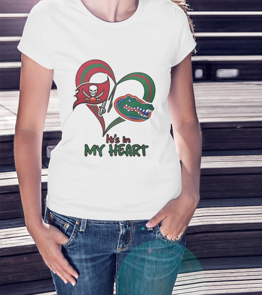 Tampa Bay Buccaneers Florida Gators It's In My Heart T-Shirt
