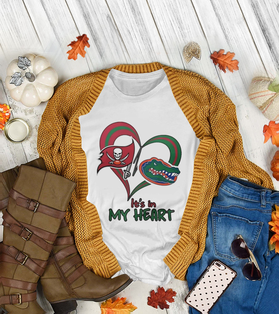 Tampa Bay Buccaneers Florida Gators It's In My Heart T-Shirt