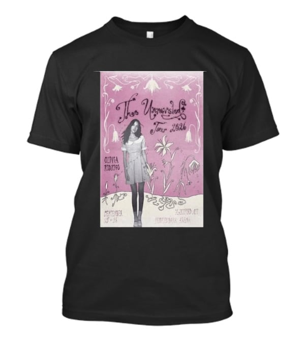 The Unraveled Tour Olivia Rodrigo 2026 Hartford Show September 26 XL Center Floral T-Shirt