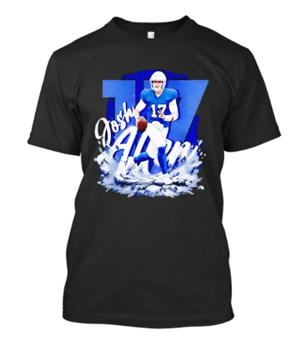 Josh Allen 17 Buffalo Bills Quarterback Snow Wave T-Shirt
