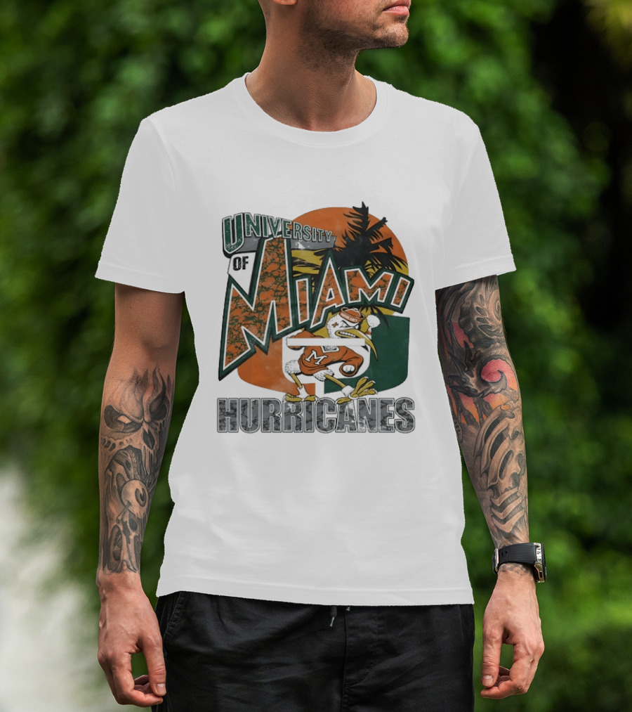 University Of Miami Hurricanes Vintage Sebastion The Ibis T-Shirt
