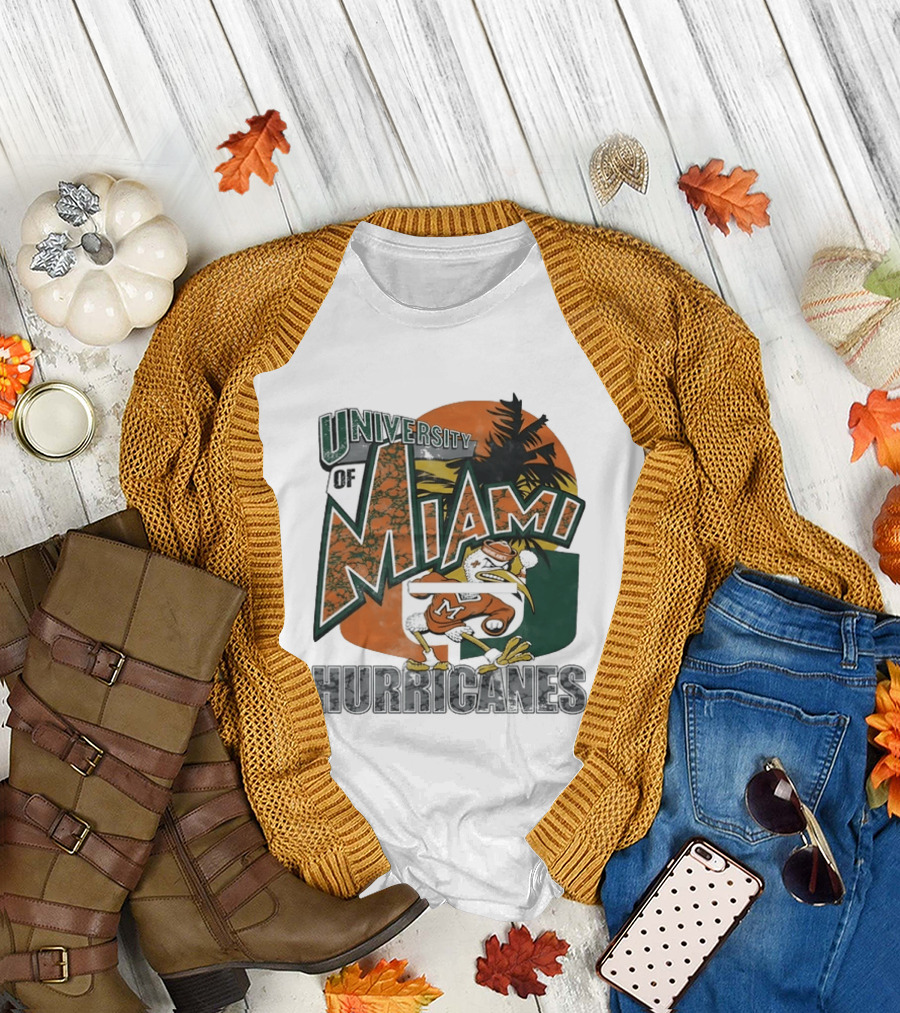 University Of Miami Hurricanes Vintage Sebastion The Ibis T-Shirt