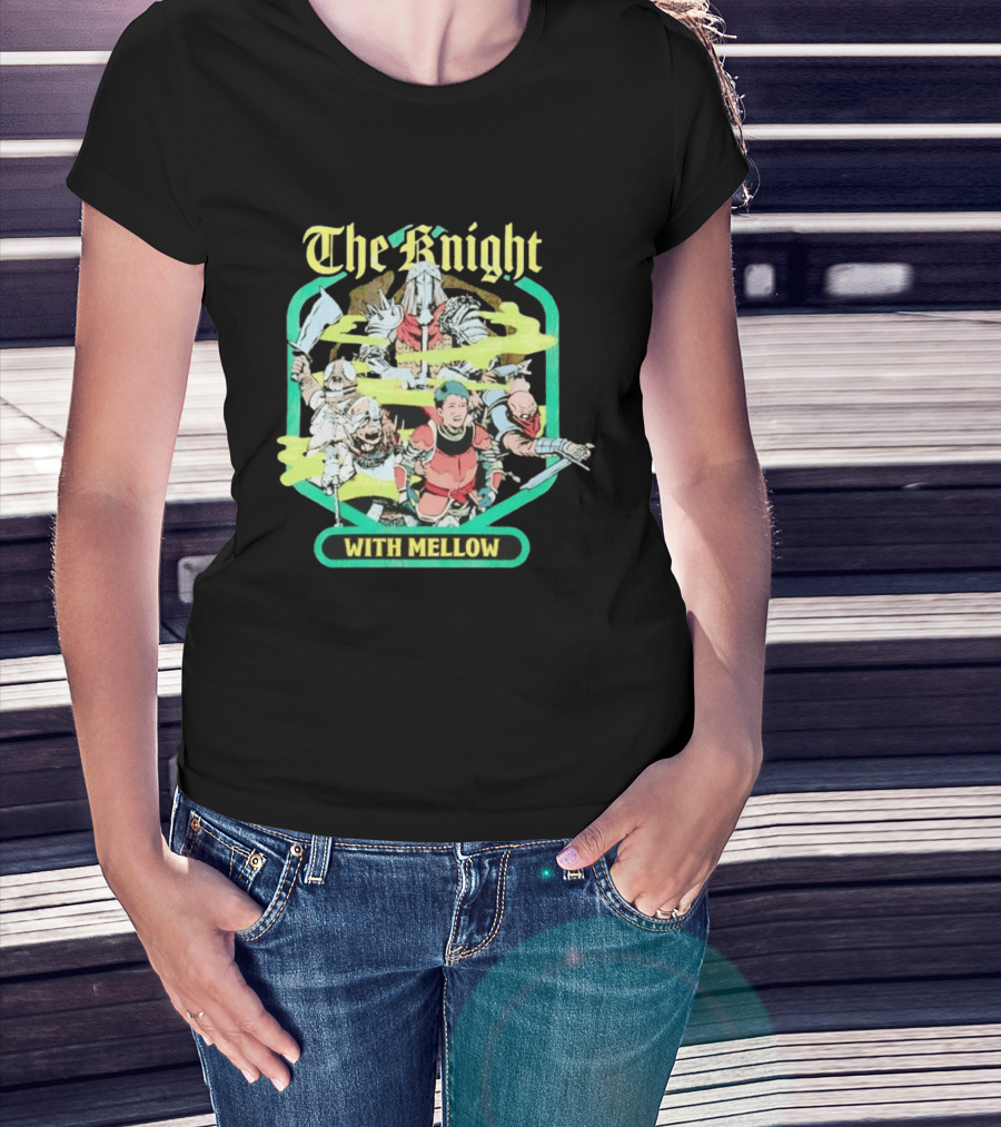 The Knight With Mellow Distressed Fantasy Warrior T-Shirt