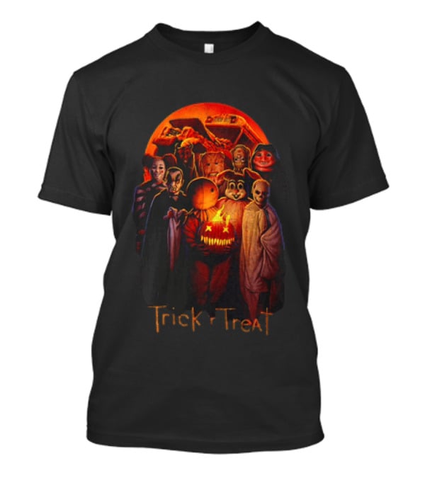 Trick Or Treat Halloween Sam With Flaming Pumpkin And Moon T-Shirt