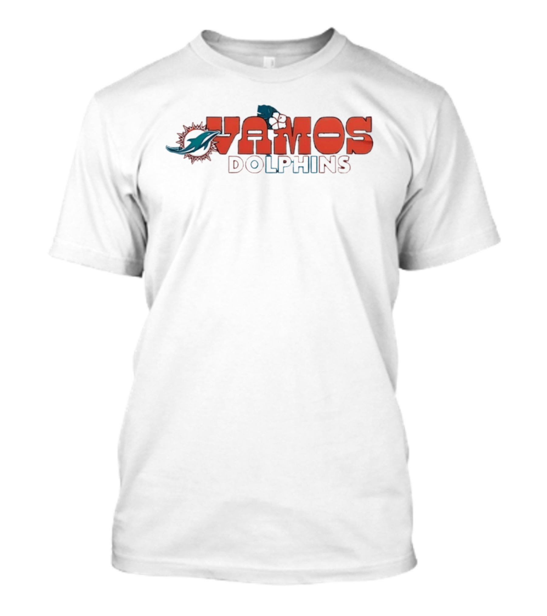 Vamos Dolphins Enthusiast Apparel Featuring Iconic Animal Motif T-Shirt