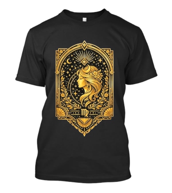 Virgo Goddess Zodiac Symbol Astrology Art Nouveau T-Shirt