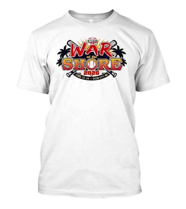 ESPB War At The Shore 2026 Baseball Tournament Ocean City MD T-Shirt