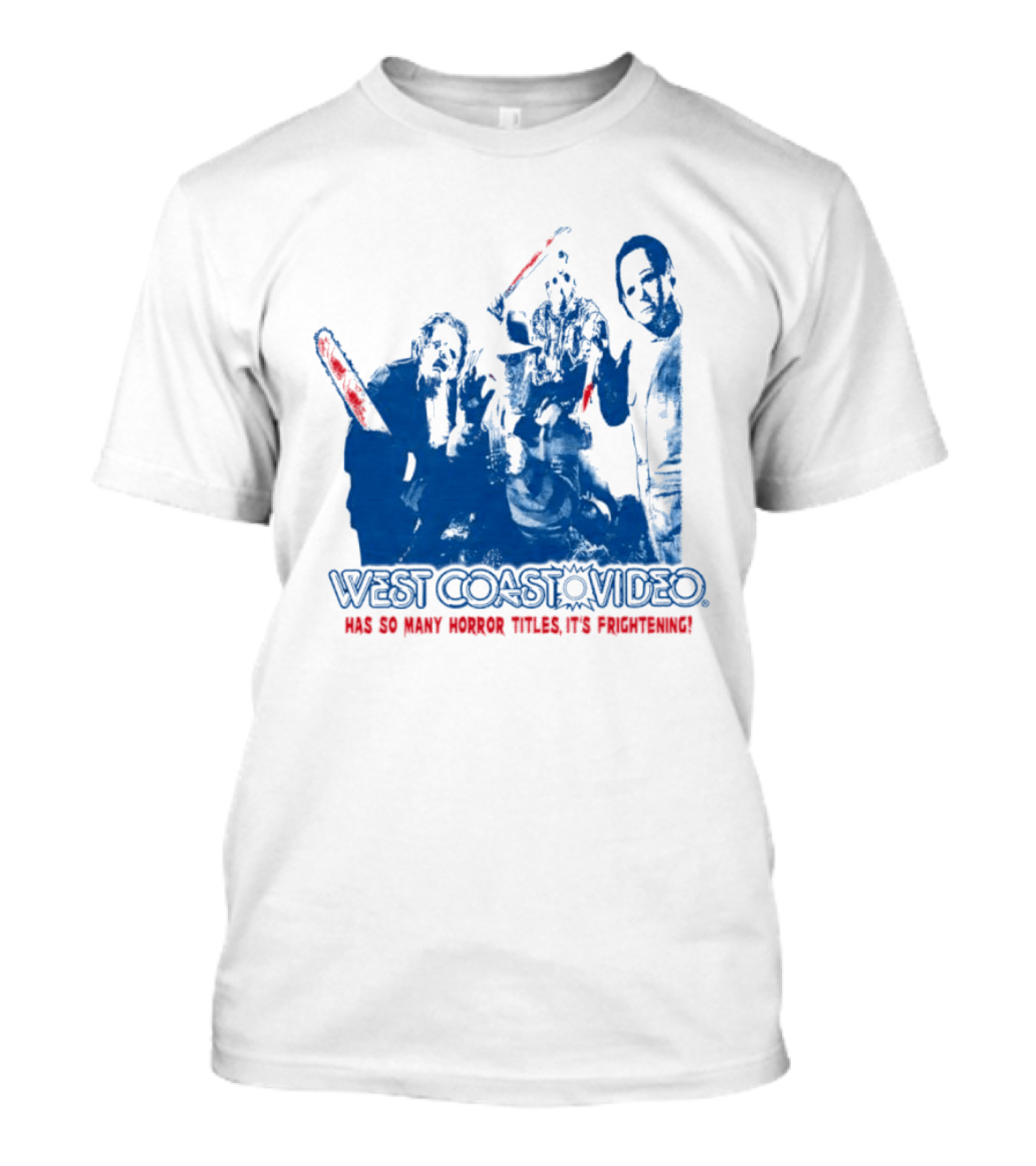 West Coast Video Horror It's Frightening Slasher Movie Halloween T-Shirt