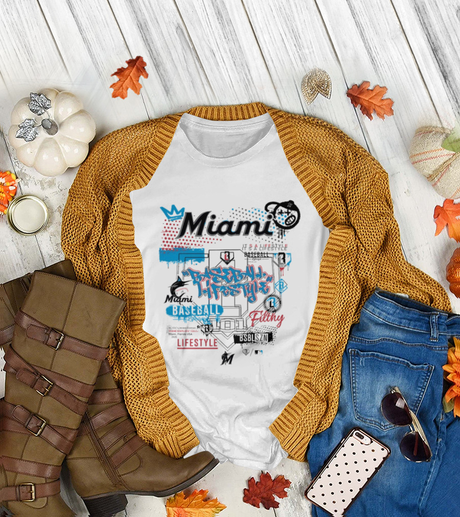 Miami Marlins Baseball Lifestyle It's A Lifestyle Vibes And Rhythm T-Shirt
