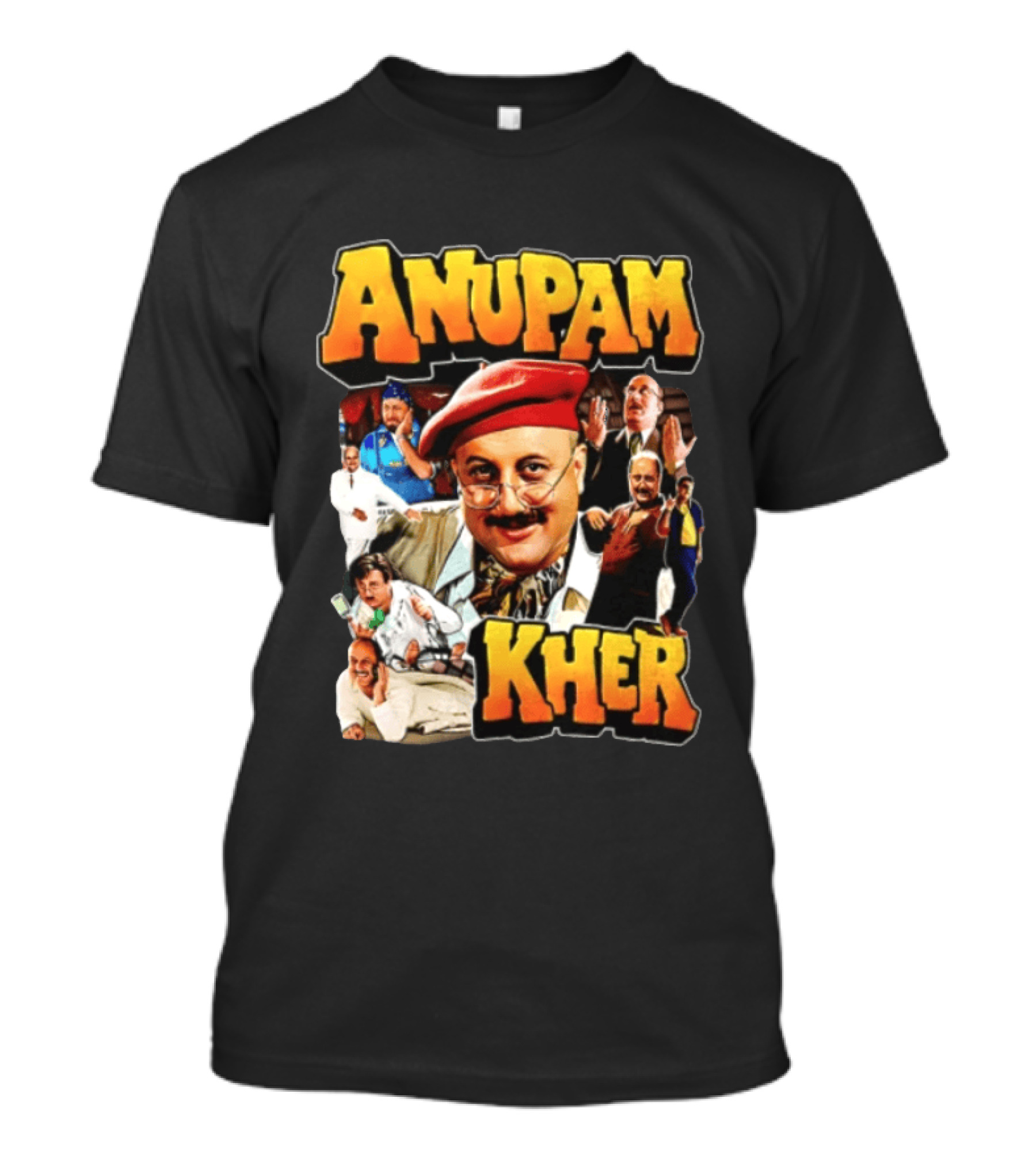 Anupam Kher Iconic Characters Collage T-Shirt