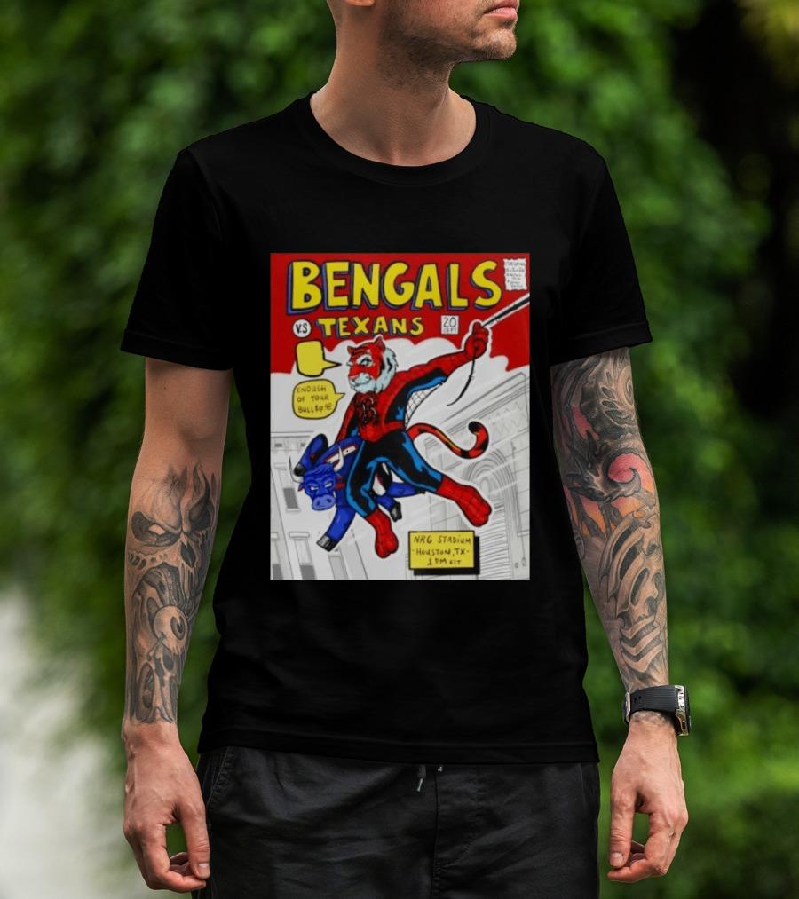 Bengals Vs Texans Week 2 Game Day NRG Stadium Houston 1PM EST Comic T-Shirt