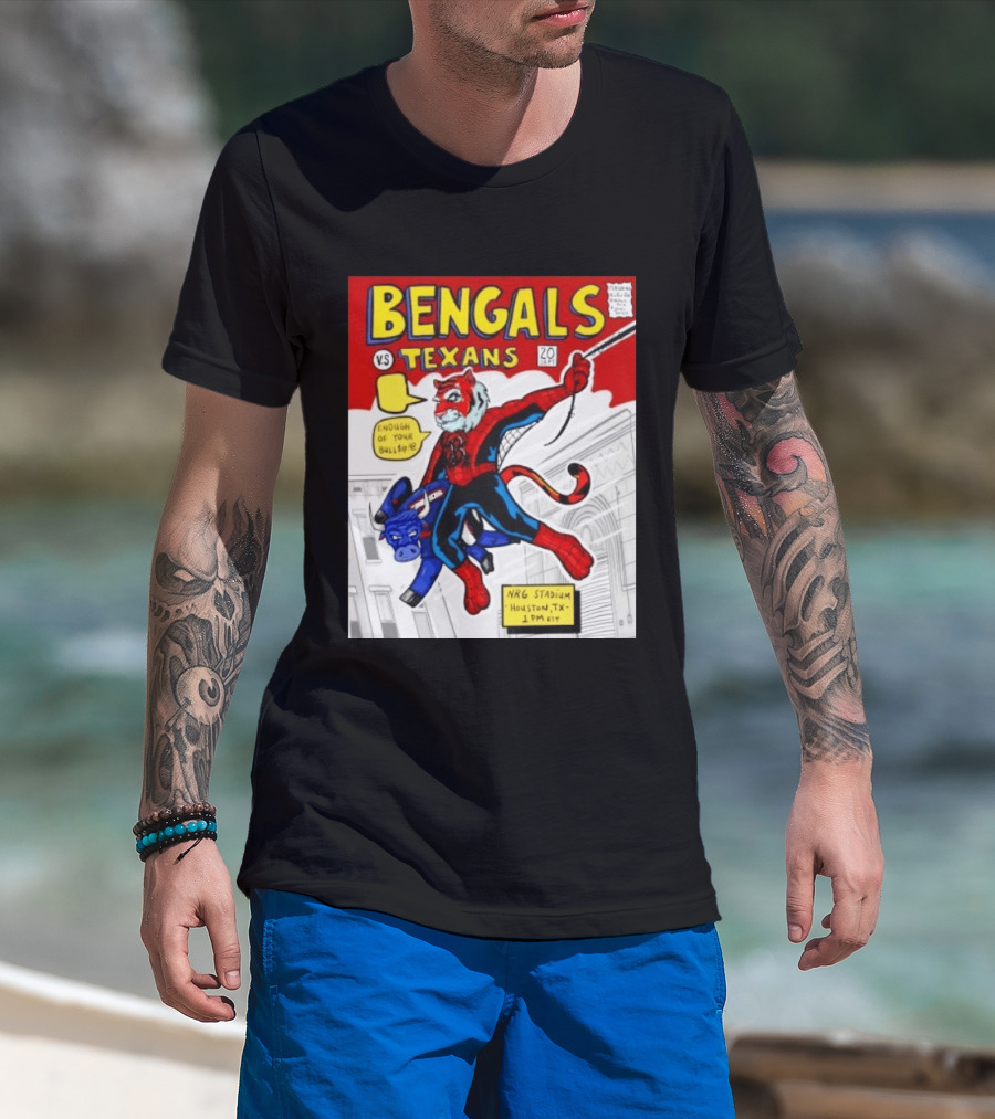 Bengals Vs Texans Week 2 Game Day NRG Stadium Houston 1PM EST Comic T-Shirt