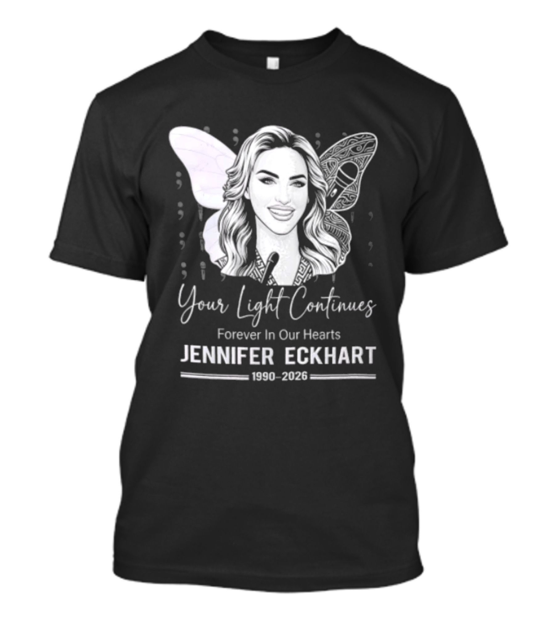 Your Light Continues Forever In Our Hearts Jennifer Eckhart 1989 2023 T-Shirt