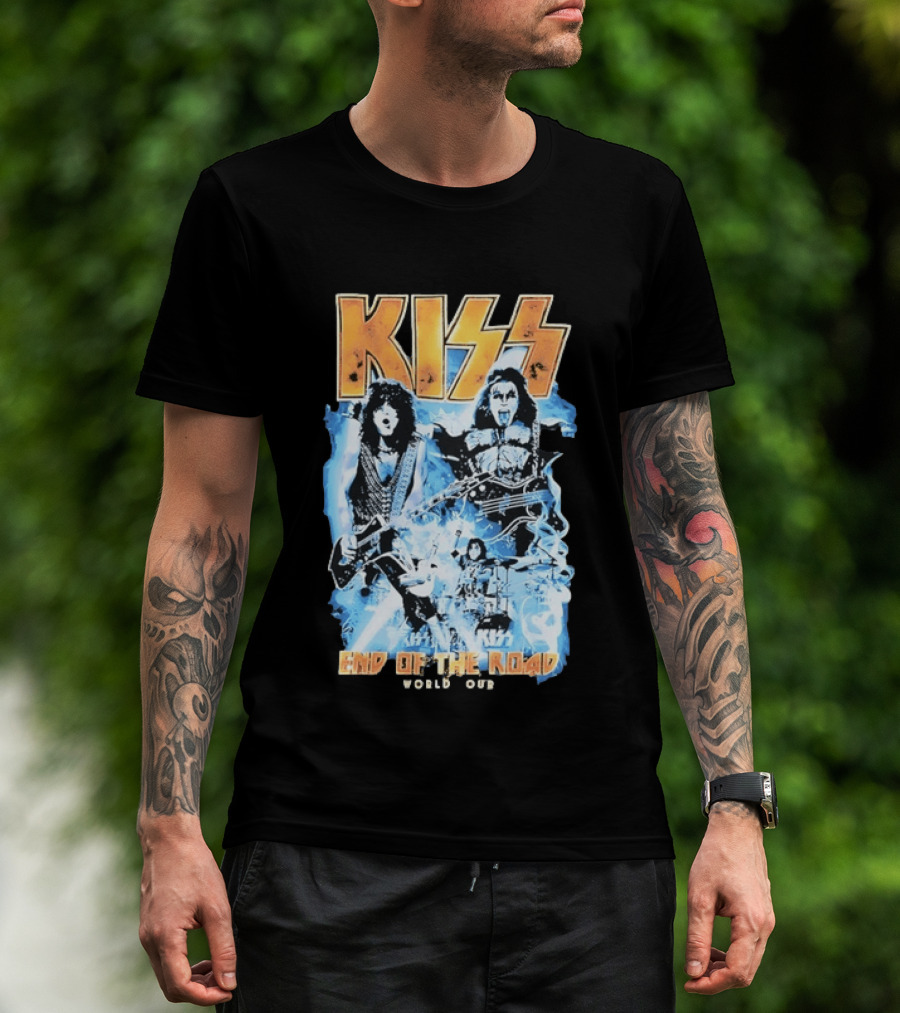 Kiss End Of The Road World Tour Rock Music Iconic Band Image T-Shirt