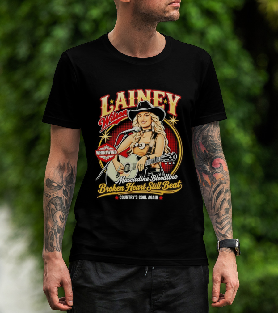 Lainey Wilson Whirlwind Muscadine Bloodline Broken Heart Still Beat Country's Soul Again T-Shirt