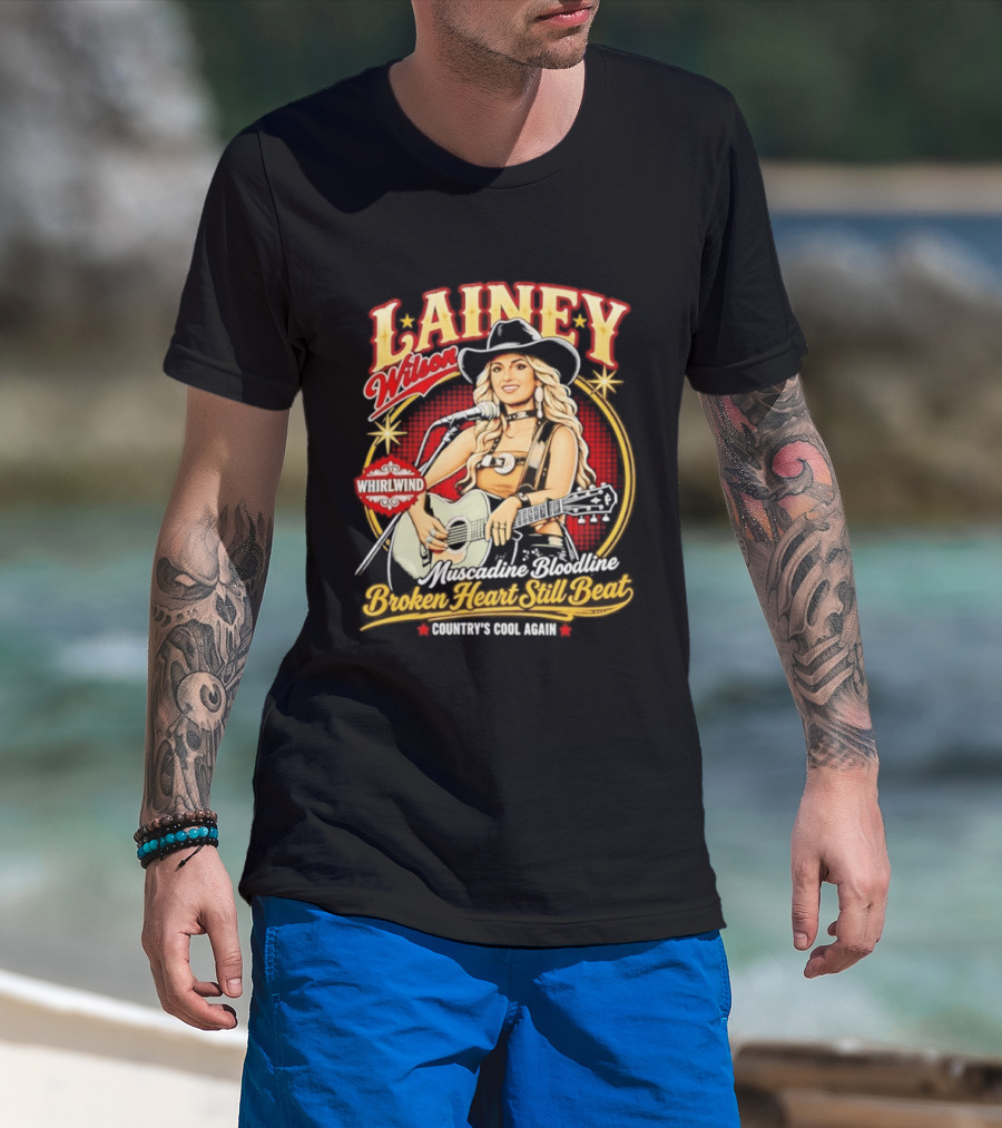 Lainey Wilson Whirlwind Muscadine Bloodline Broken Heart Still Beat Country's Soul Again T-Shirt