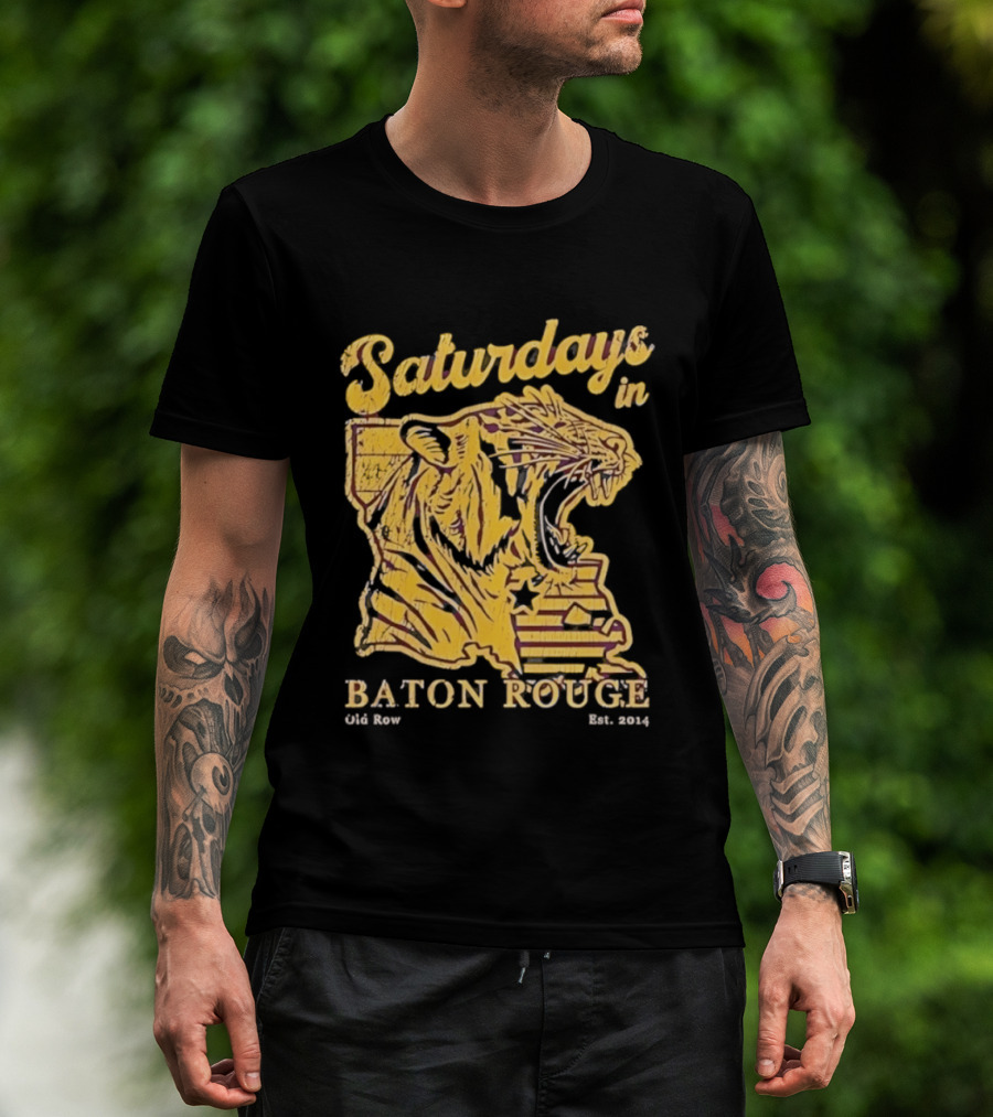 Saturdays In Baton Rouge Tiger Old Row Est 2009 T-Shirt