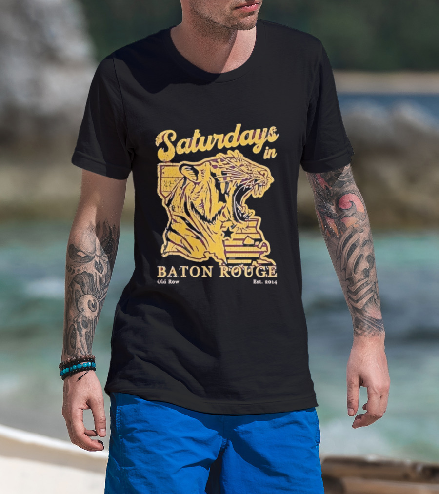 Saturdays In Baton Rouge Tiger Old Row Est 2009 T-Shirt