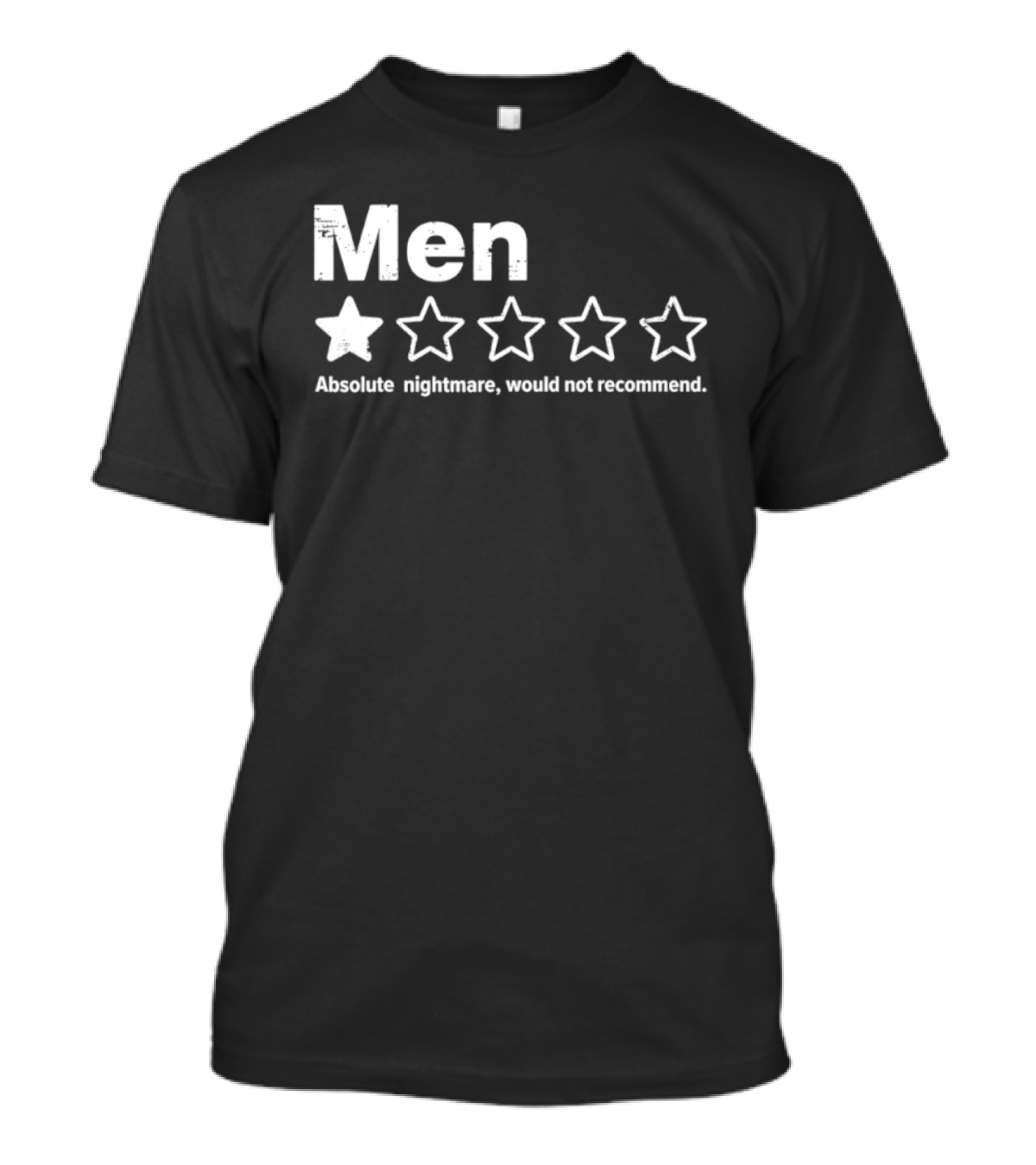 Men Absolute Nightmare 1 Star Rating Would Not Recommend T-Shirt