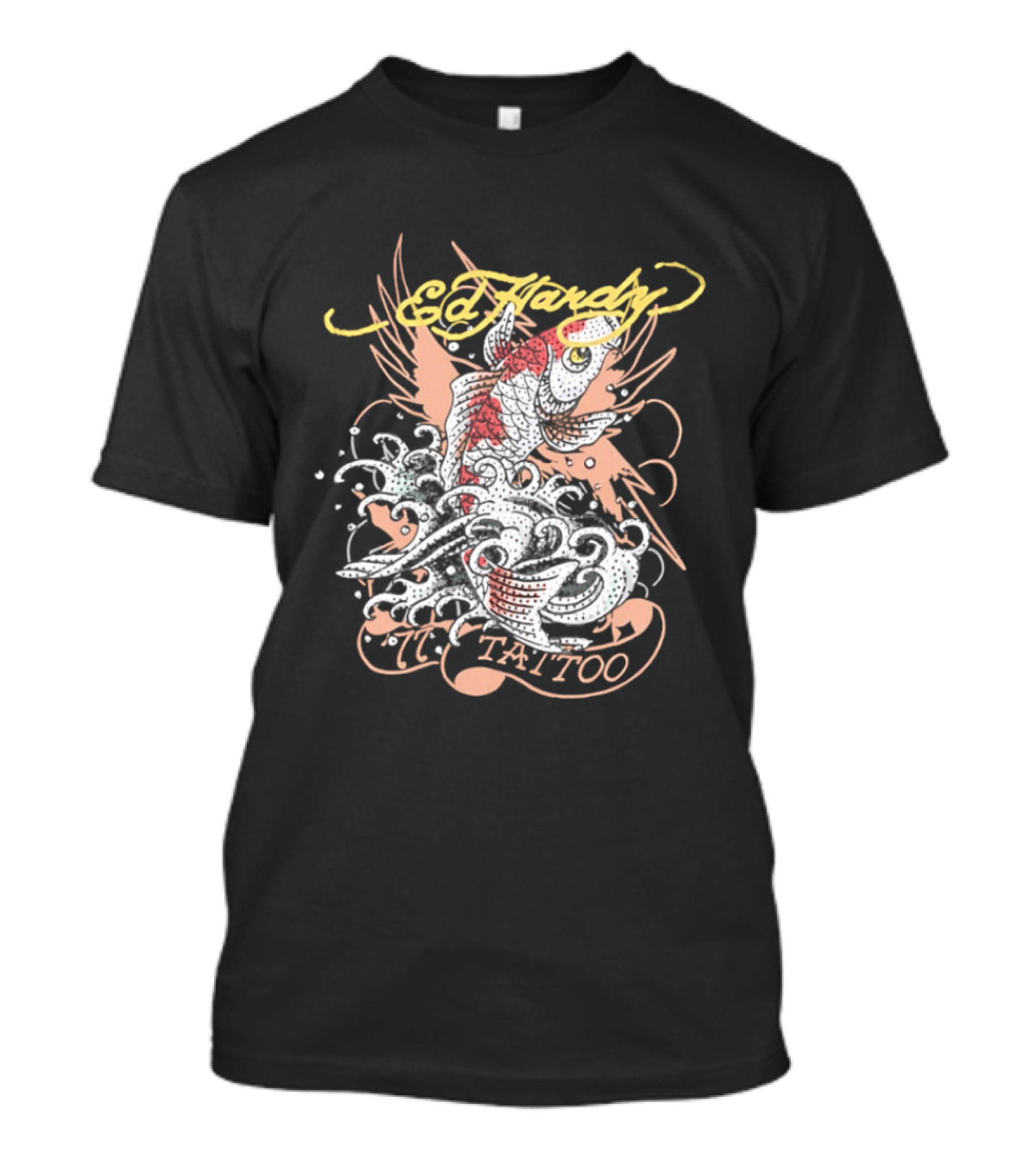 Ed Hardy 77 Tattoo Koi Fish Y2K Fashion T-Shirt