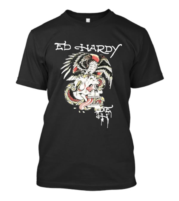 Ed Hardy Skull Eagle Rhinestone Y2K Fashion T-Shirt