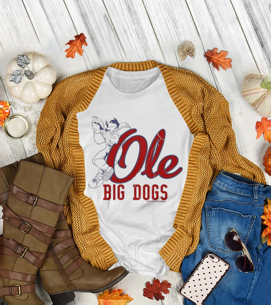 Ole Big Dogs Mississippi Football Spirit BDCF T-Shirt