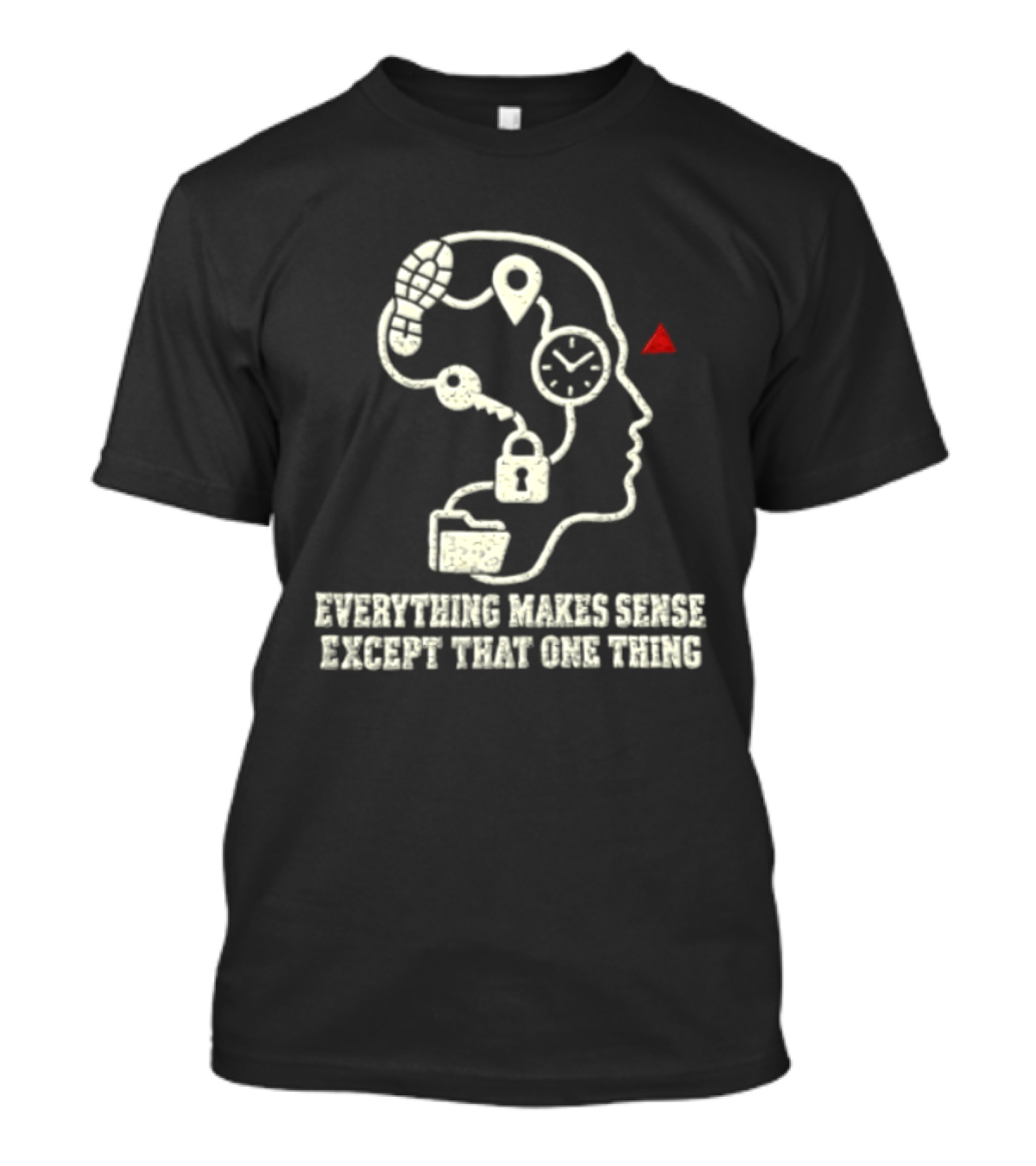 Everything Makes Sense Lock And Brain Puzzle Concept T-Shirt